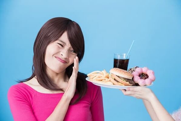 Rechazo de una dieta dañina